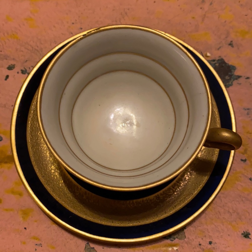 Kobalt Footed Demitasse Cup & Saucer
